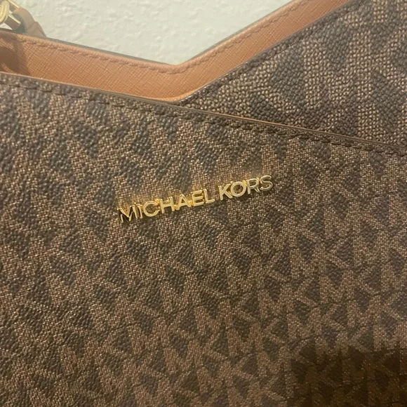 Michael Kors Brown and Gold Tote - Picture 3 of 7